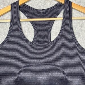Lululemon Run Swiftly Tech Tank Racerback Top-Blue/Gray-Women Size 8